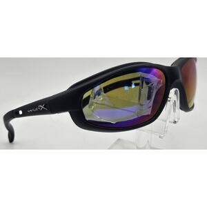 Wiley X XL-1 Sunglasses Black Wrap Frame Mirrored Lenses ANSI Z87.1. K3